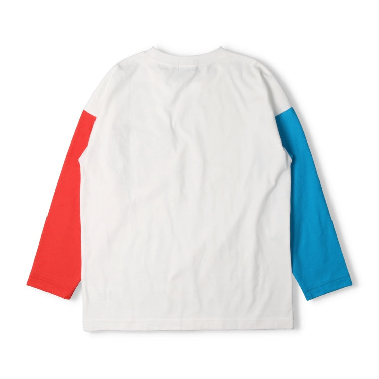 Daddy Oh Daddy Japanese-Made Two-Color Sleeve Top (140-160cm) for Boys Summer