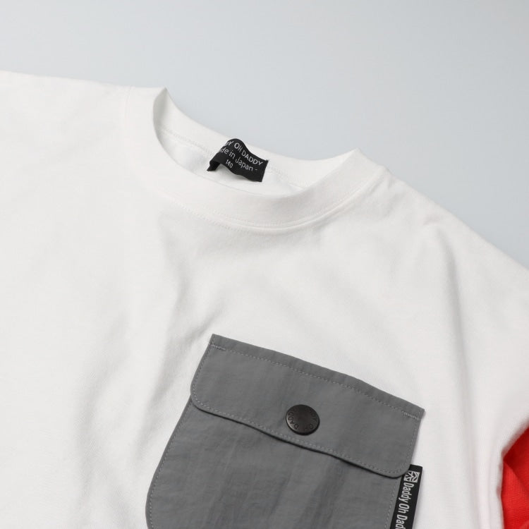 Daddy Oh Daddy Japanese-Made Two-Color Sleeve Top (140-160cm) for Boys Summer