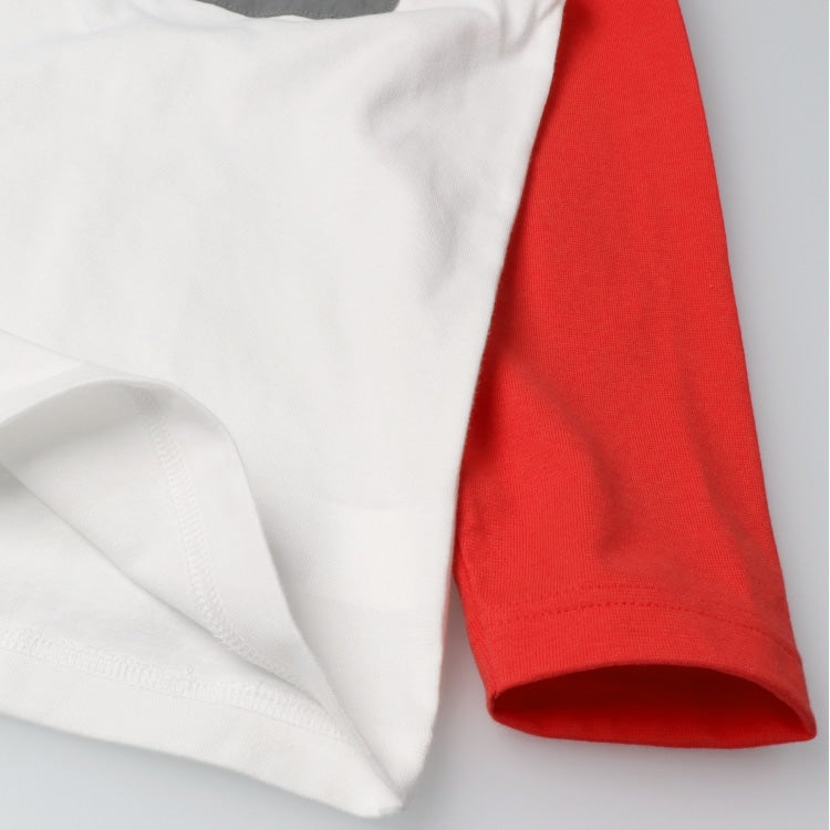 Daddy Oh Daddy Japanese-Made Two-Color Sleeve Top (140-160cm) for Boys Summer