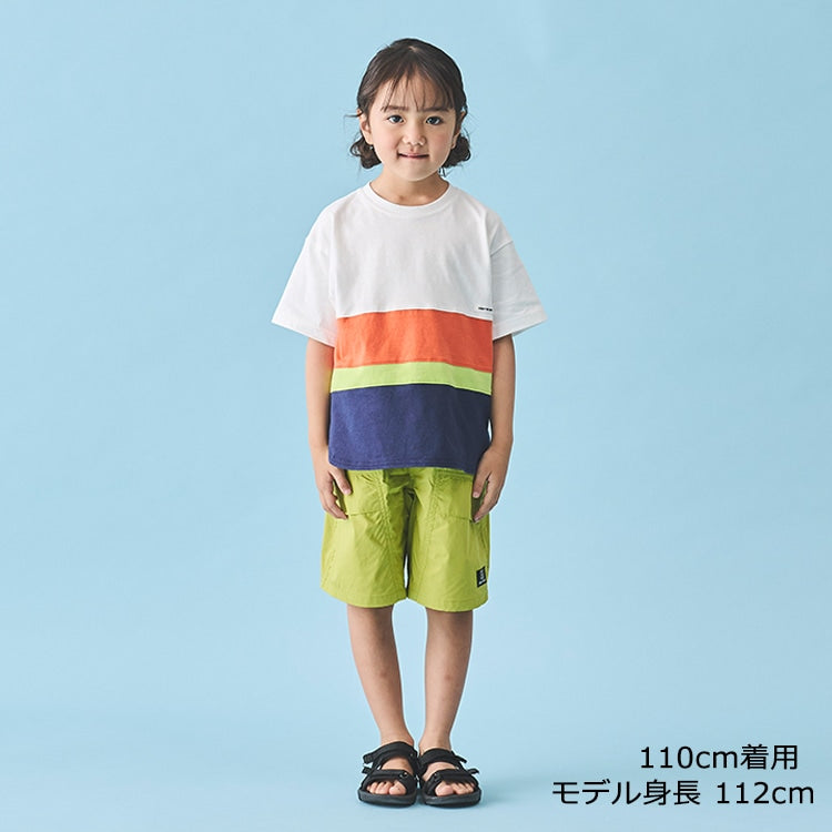 Daddy Oh Daddy Japanese-made striped short-sleeved tops (90-130cm) for boys and girls (summer tops)