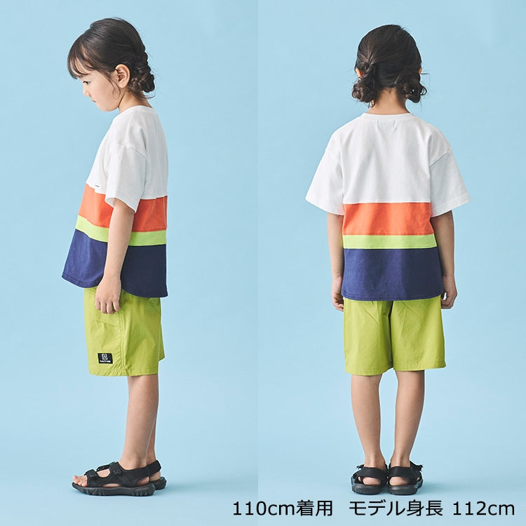 Daddy Oh Daddy Japanese-made striped short-sleeved tops (90-130cm) for boys and girls (summer tops)