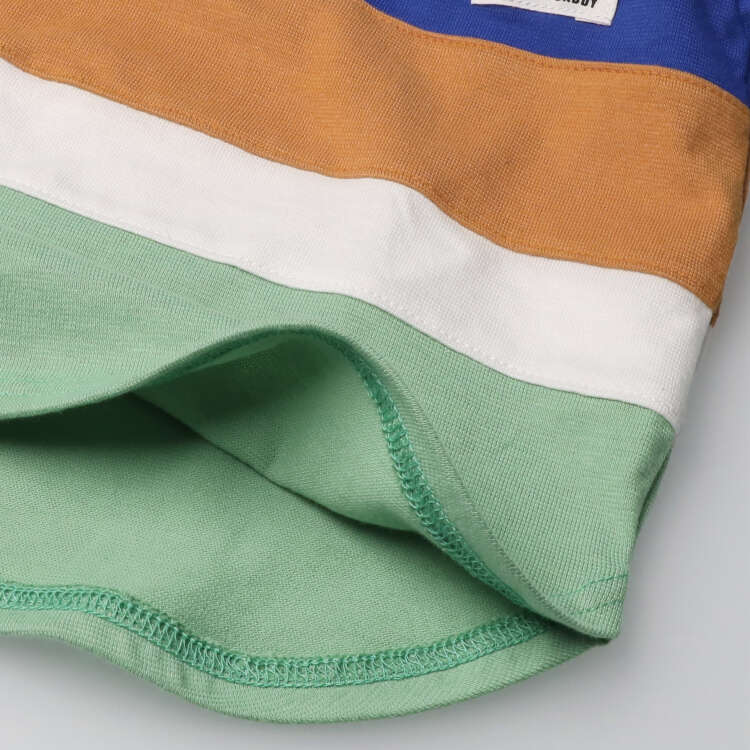 Daddy Oh Daddy Japanese-made striped short-sleeved tops (90-130cm) for boys and girls (summer tops)