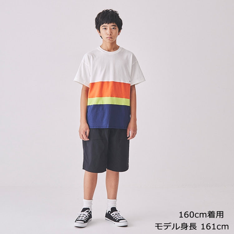 Daddy Oh Daddy Japanese-made striped short-sleeved tops (140-160cm) for boys and girls (summer TOPS)