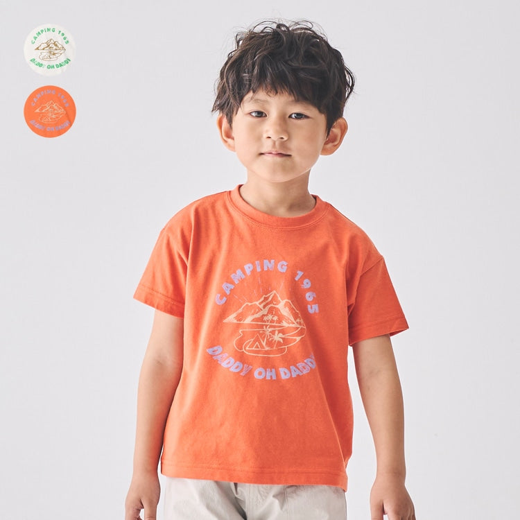 Daddy Oh Daddy Japanese-Made Printed Short-Sleeve Tops (90-130cm) for Boys and Girls Summer