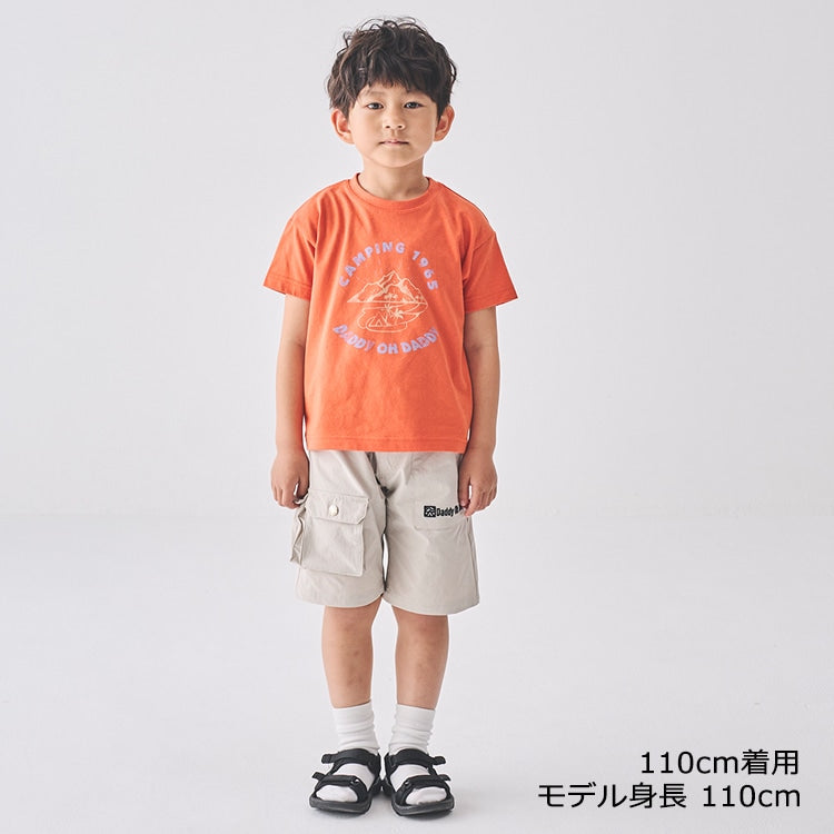 Daddy Oh Daddy Japanese-Made Printed Short-Sleeve Tops (90-130cm) for Boys and Girls Summer