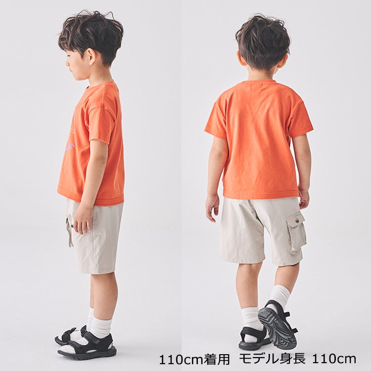 Daddy Oh Daddy Japanese-Made Printed Short-Sleeve Tops (90-130cm) for Boys and Girls Summer