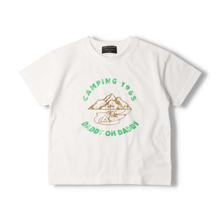Daddy Oh Daddy Japanese-Made Printed Short-Sleeve Tops (90-130cm) for Boys and Girls Summer