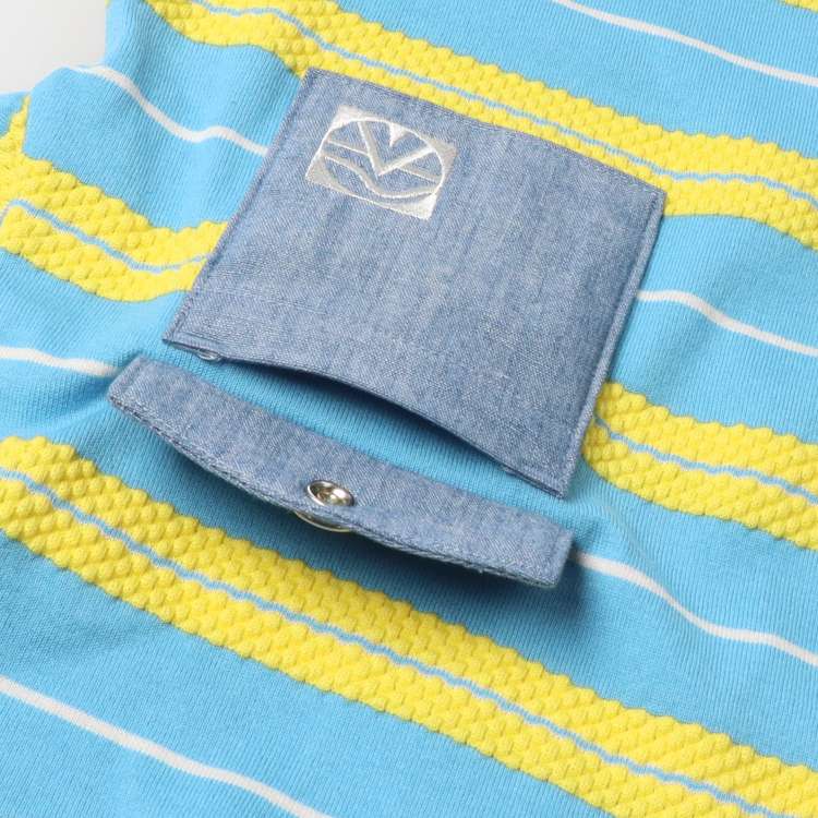 Daddy Oh Daddy Japanese-made denim pocket striped top (90-130cm) for boys and girls (summer TOPS)