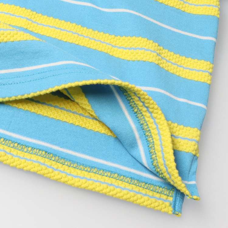 Daddy Oh Daddy Japanese-made denim pocket striped top (90-130cm) for boys and girls (summer TOPS)