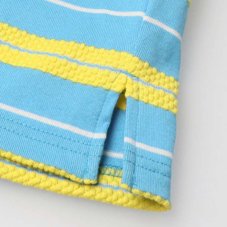 Daddy Oh Daddy Japanese-made denim pocket striped top (90-130cm) for boys and girls (summer TOPS)