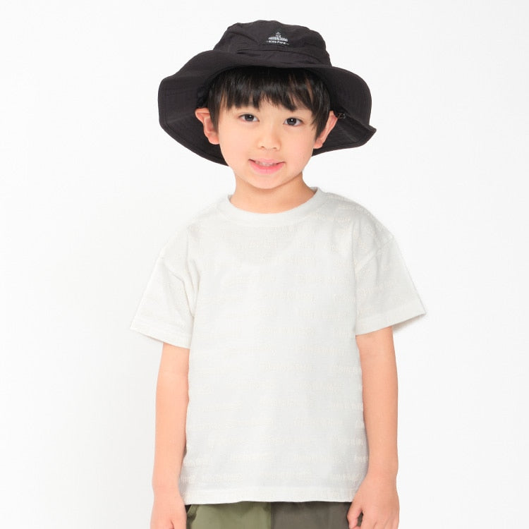 Daddy Oh Daddy Japanese-made 3D logo print short-sleeved tops (90-130cm) for boys and girls (summer tops)