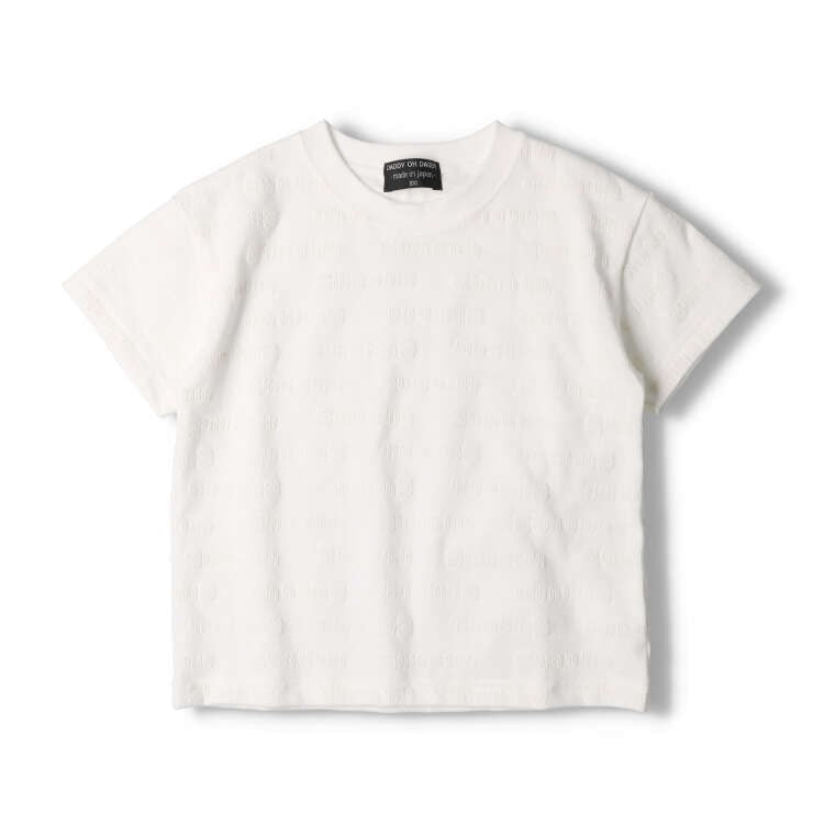 Daddy Oh Daddy Japanese-made 3D logo print short-sleeved tops (90-130cm) for boys and girls (summer tops)