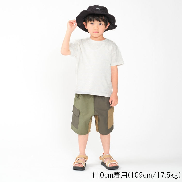 Daddy Oh Daddy Japanese-made 3D logo print short-sleeved tops (90-130cm) for boys and girls (summer tops)