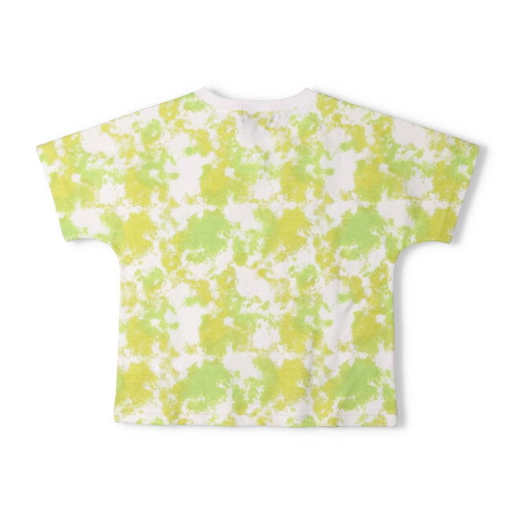 Daddy Oh Daddy Japanese-made gradient tie-dye print short-sleeved top (90-130cm) for boys and girls (summer TOPS)