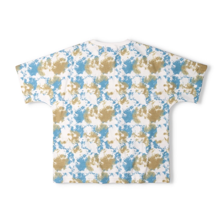Daddy Oh Daddy Japanese-made gradient tie-dye print short-sleeved top (140-160cm) for boys and girls (summer TOPS)