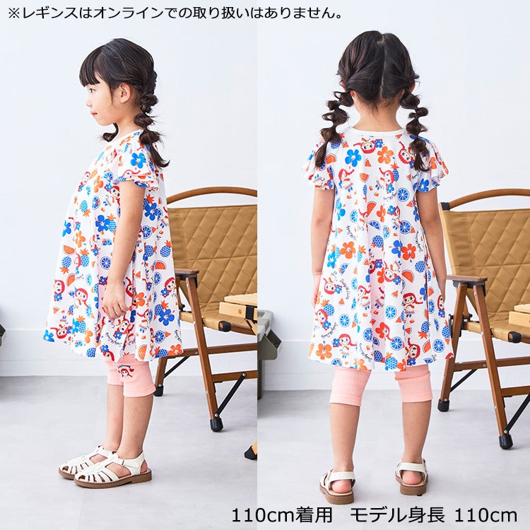Japanese children's clothing Daddy Oh Daddy Daddico printed short-sleeved dress (90-130cm) for girls in summer