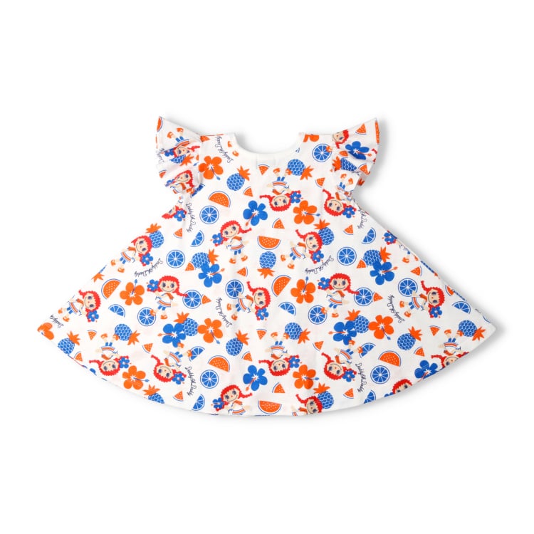 Japanese children's clothing Daddy Oh Daddy Daddico printed short-sleeved dress (90-130cm) for girls in summer