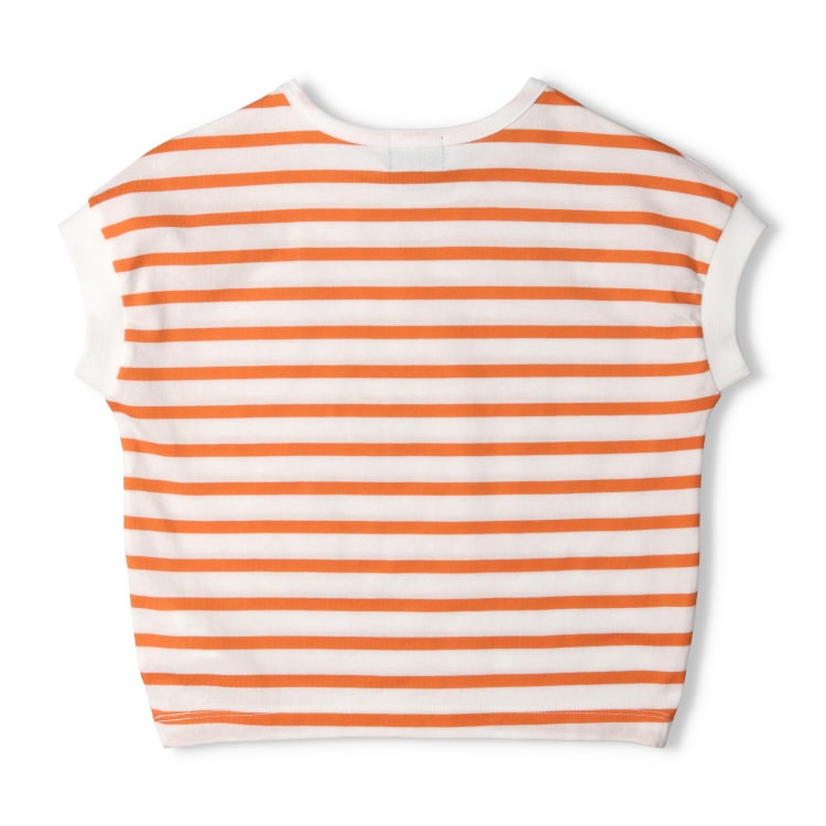 Daddy Oh Daddy Japanese-made Daddico embroidered striped top (90-130cm) for girls (Summer TOPS)