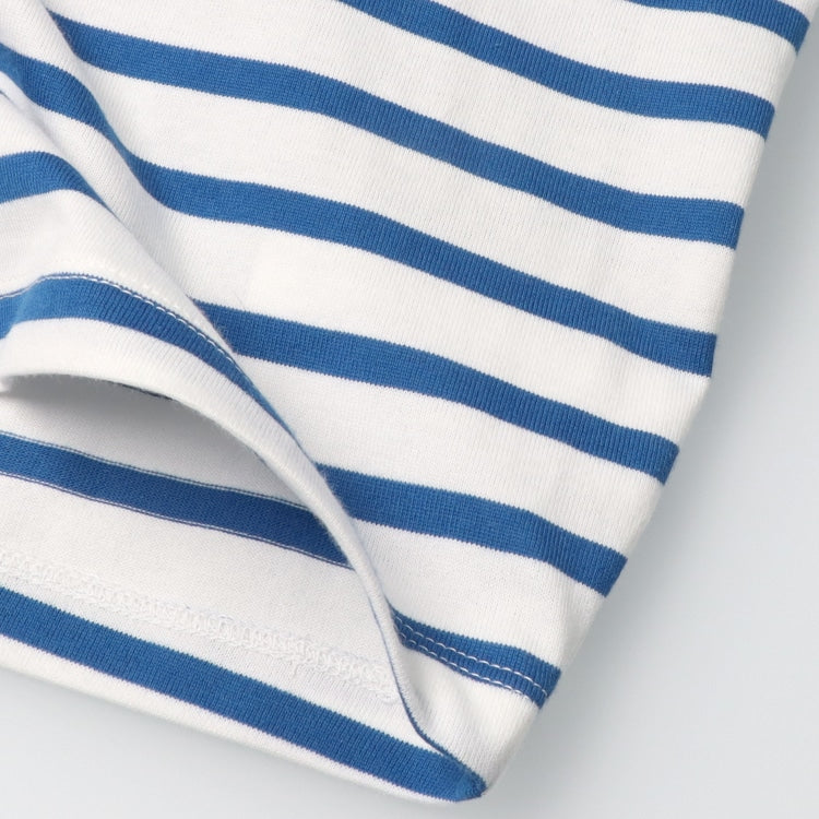 Daddy Oh Daddy Japanese-made Daddico embroidered striped top (90-130cm) for girls (Summer TOPS)
