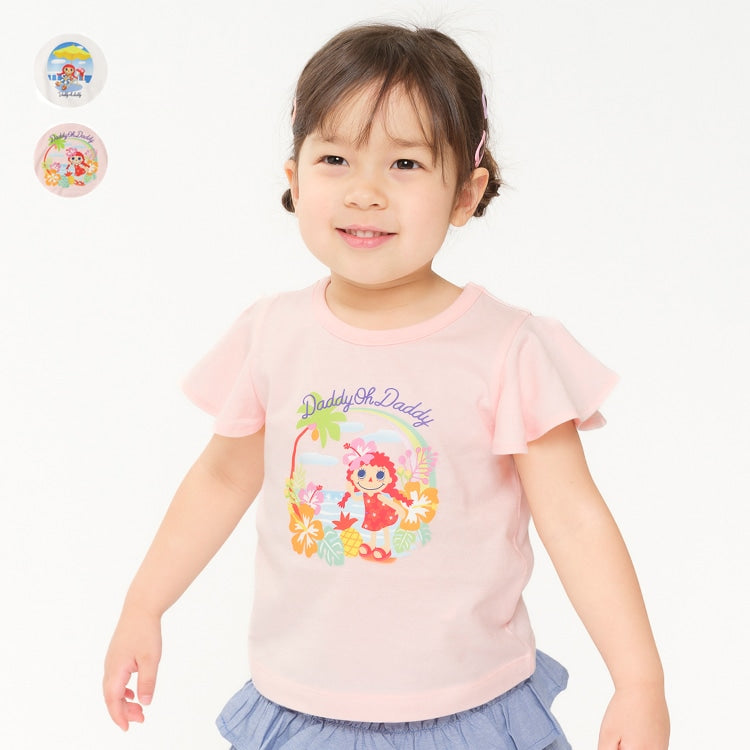 Japanese children's clothing Daddy Oh Daddy Daddico printed short-sleeved top (90-130cm) for girls (Summer TOPS)