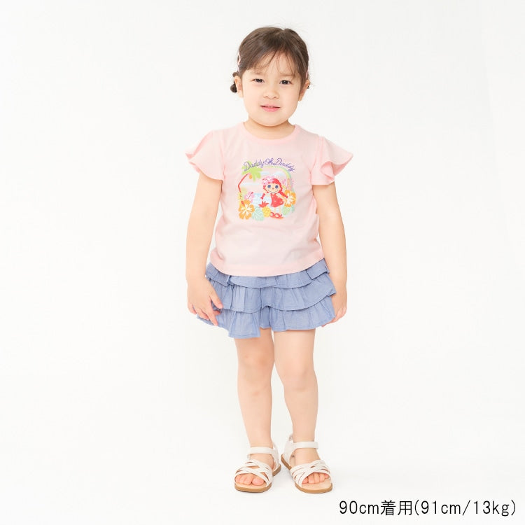 Japanese children's clothing Daddy Oh Daddy Daddico printed short-sleeved top (90-130cm) for girls (Summer TOPS)