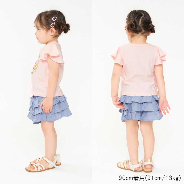 Japanese children's clothing Daddy Oh Daddy Daddico printed short-sleeved top (90-130cm) for girls (Summer TOPS)
