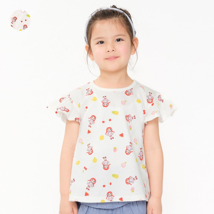 Japanese children's clothing Daddy Oh Daddy Daddico printed short-sleeved top (90-130cm) for girls (Summer TOPS)