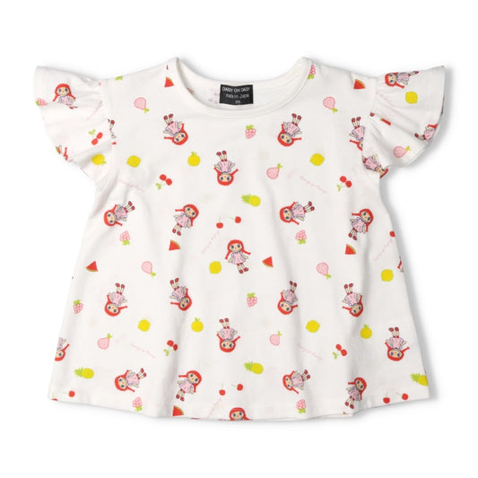 Japanese children's clothing Daddy Oh Daddy Daddico printed short-sleeved top (90-130cm) for girls (Summer TOPS)