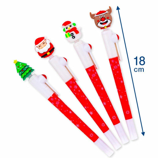 日本直送 聖誕旋轉筆 隨機10支 聖誕快樂特輯 Christmas Party 發光/玩具/文具/小禮物