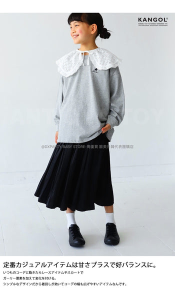 日本童裝 KANGOL×TREECAFE 袋鼠LOGO長袖上衣 120-160cm 男童款/女童款 春秋季 TOPS