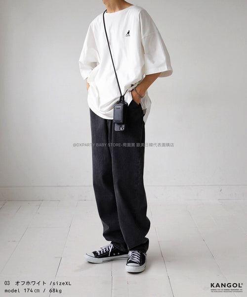 日本童裝 KANGOL×TREECAFE 袋鼠LOGO短袖上衣 M-XL 大人款-男士 夏季 TOPS