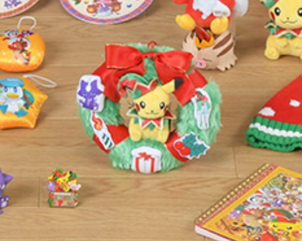 現貨 即買即寄 日本直送 Christmas Pokemon Toy Factory 毛毛公仔聖誕花圈 Pokémon限量聖誕版
