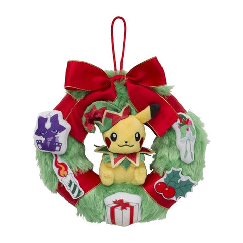 現貨 即買即寄 日本直送 Christmas Pokemon Toy Factory 毛毛公仔聖誕花圈 Pokémon限量聖誕版