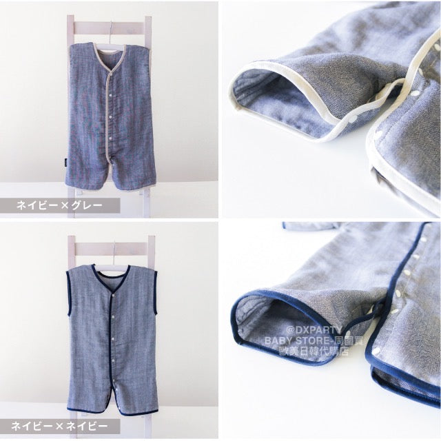 2WAY Spring/Autumn 5-Weight Yarn Vest Sleeping Bag for Newborns - 130cm for Boys and Girls