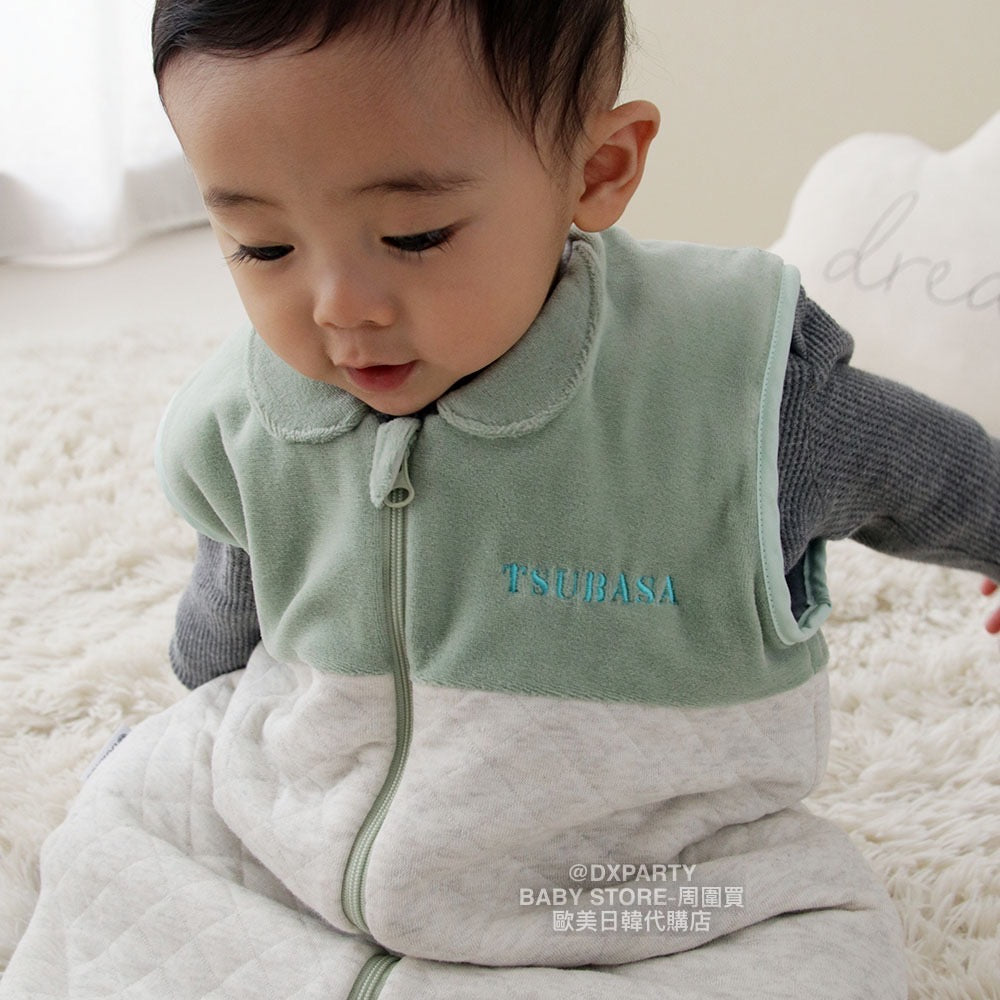 Japanese children's clothing, made in Japan, zippered sleeping bag with embroidered name, newborn - 110cm, autumn and winter boys' and girls' sleeping bag series, newborn baby