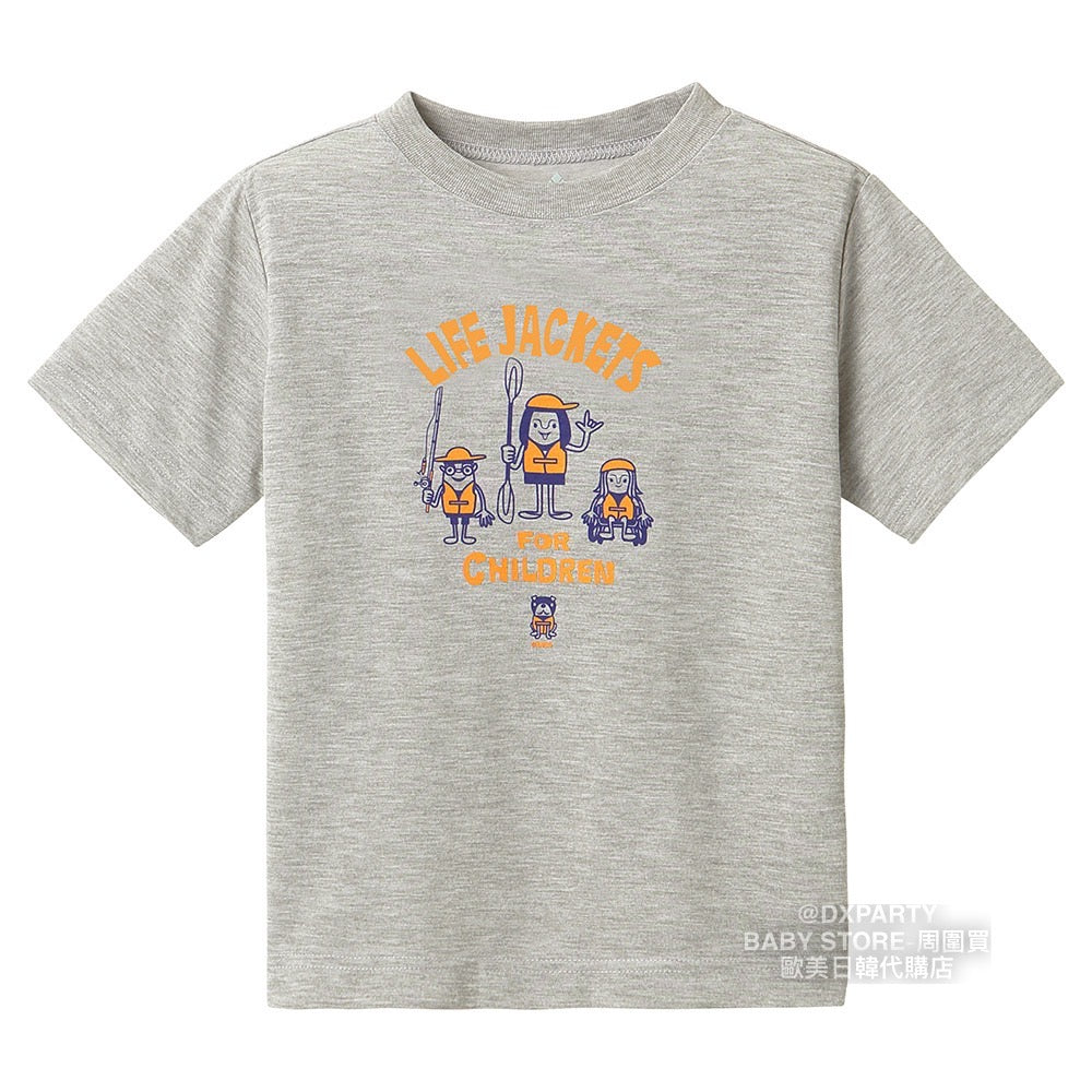 Mont-Bell UV-Proof/Quick-Dry/Odor-Suppressing Short-Sleeve T-Shirt (100-160cm) for Boys and Girls Summer