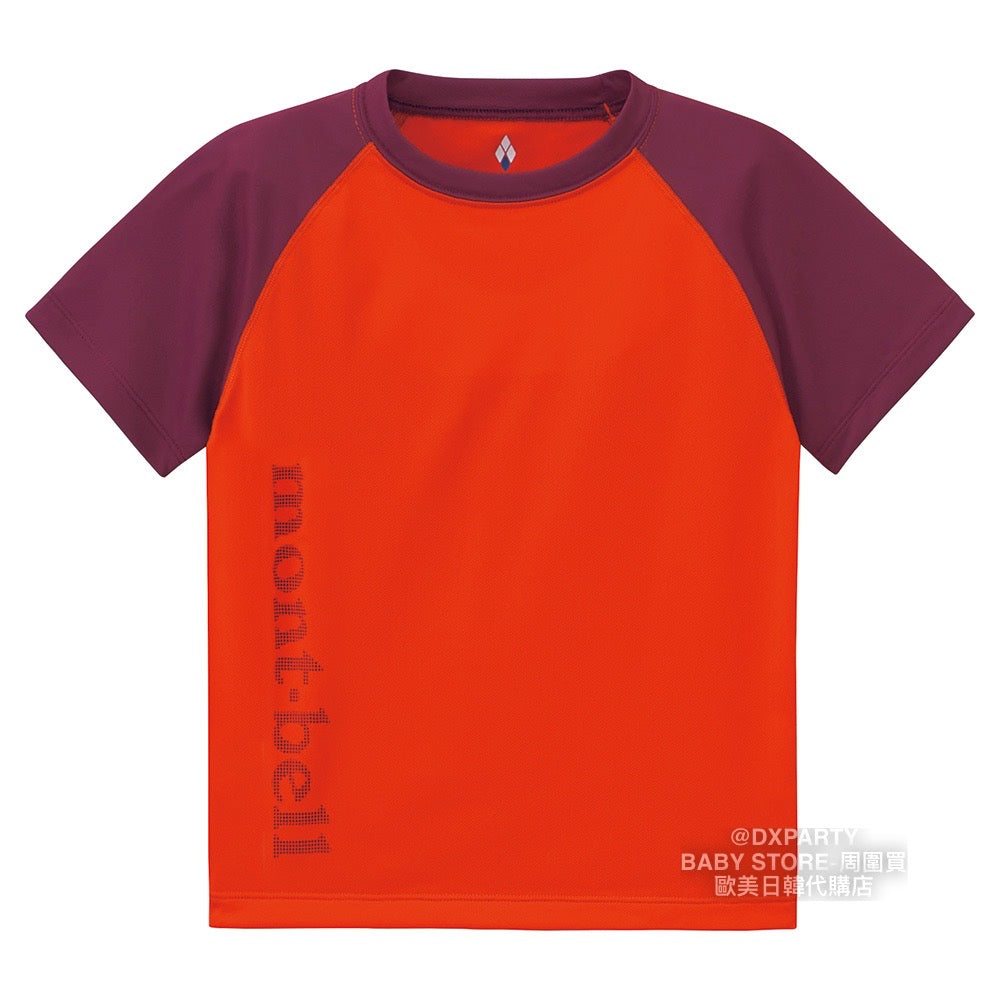 Mont-Bell UV-Proof/Ultra-Thin/Coolest/Deodorant Sports Tops (100-120cm) for Boys and Girls Summer
