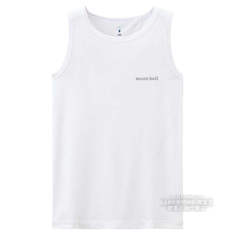 Mont-Bell UV-Proof/Ultra-Thin/Coolest/Deodorant/Antibacterial/Water-Absorbent Quick-Drying Sports Vest (130-160cm) for Boys/Girls Summer TOPS