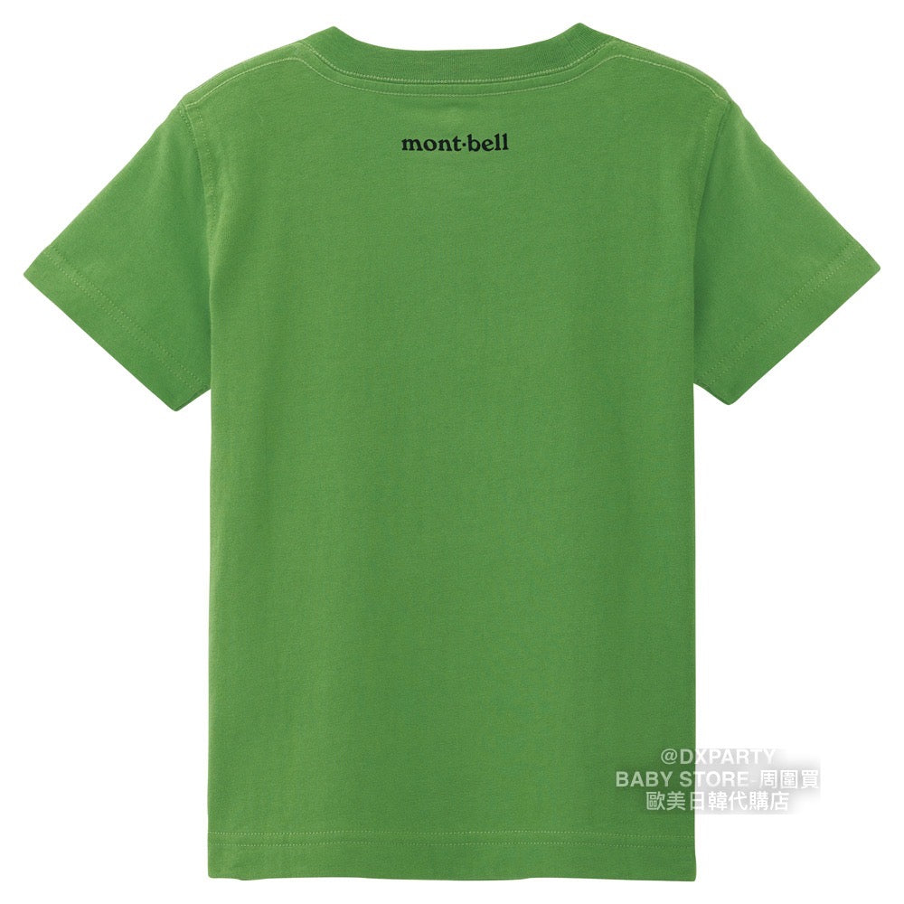 Japanese children's clothing mont-bell organic cotton / UV protection / breathable / moisture wicking Dogy Dome short-sleeved T-shirt 100-120cm boys / girls summer TOPS