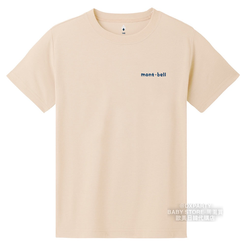Japanese children's clothing mont-bell organic cotton / UV protection / breathable / moisture wicking Bird and Asahi short-sleeved T-shirt 130-160cm boys / girls summer TOPS