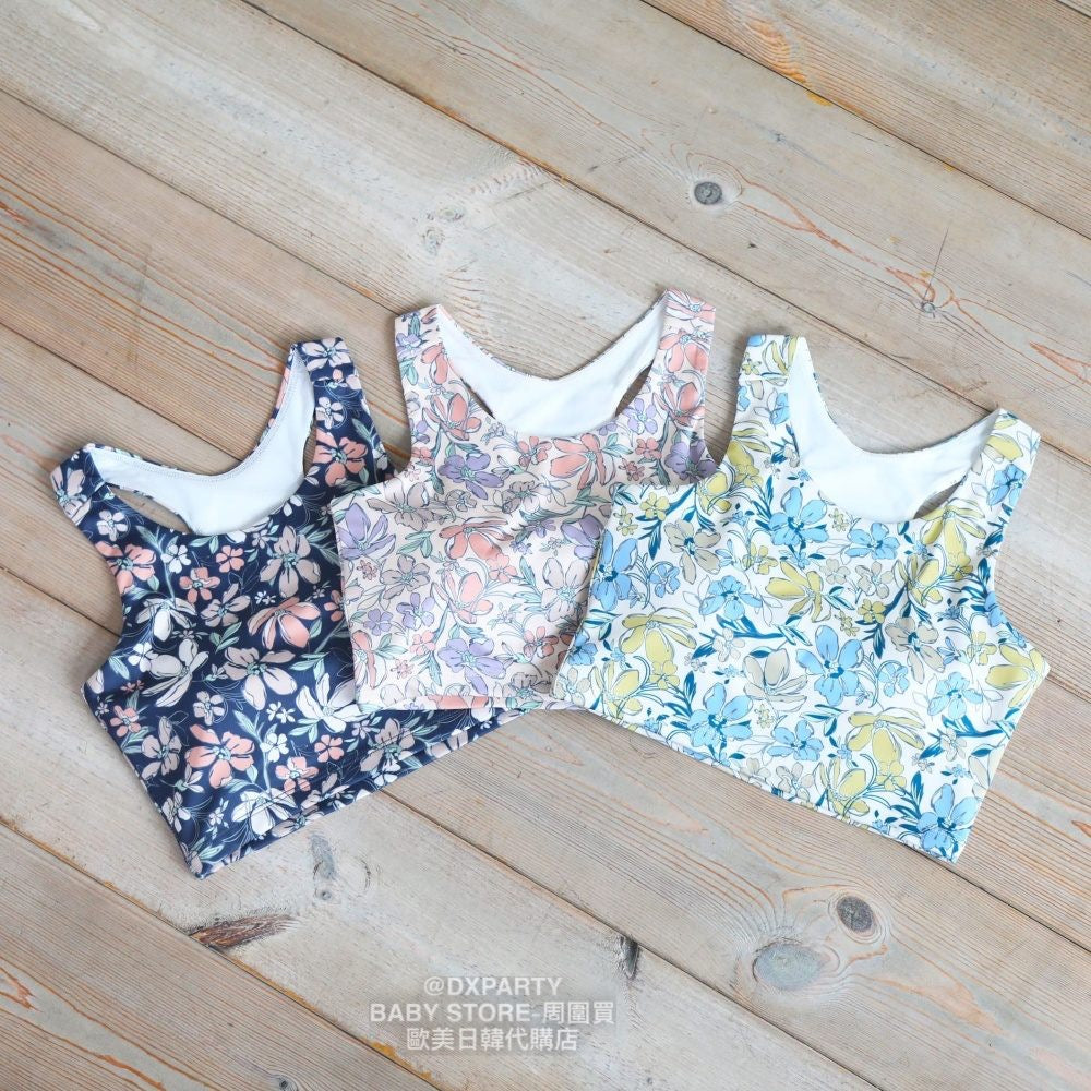Japanese YOGA Children's Clothing Large Flower TOP 110-150cm Girls' Children's Yoga Series