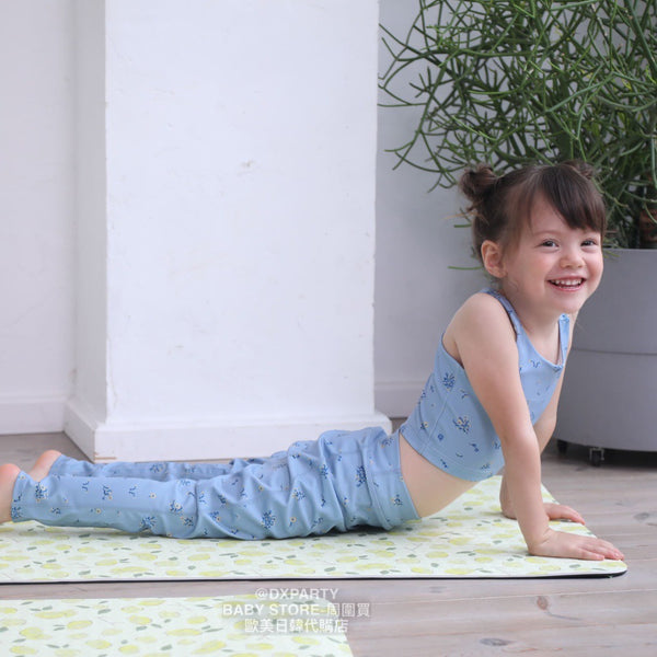 日本童裝 YOGA 小花紋legging 110-150cm 女童款兒童瑜伽系列