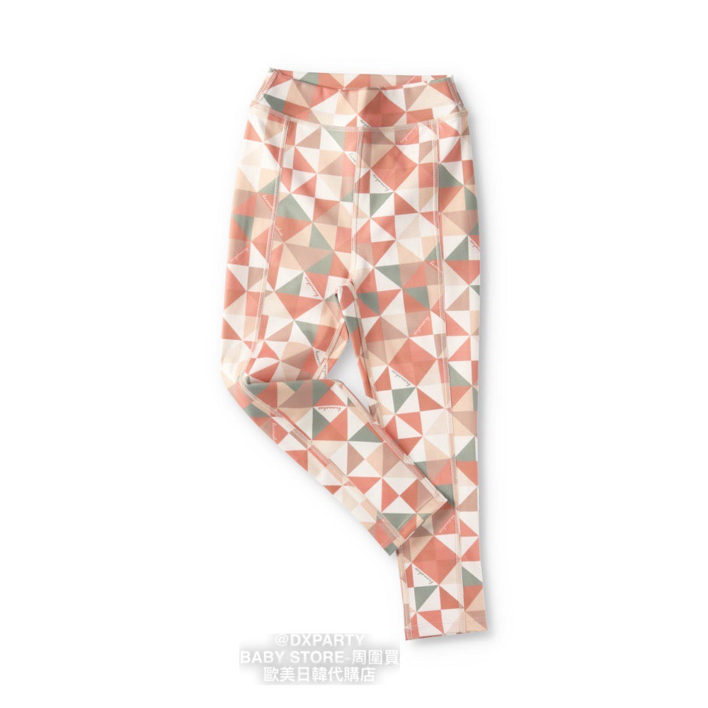 Japanese YOGA Kidswear Durable Quick-Drying Geometric Pattern Leggings 110-150cm Girls' Yoga Collection