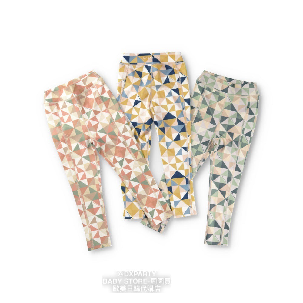 Japanese YOGA Kidswear Durable Quick-Drying Geometric Pattern Leggings 110-150cm Girls' Yoga Collection