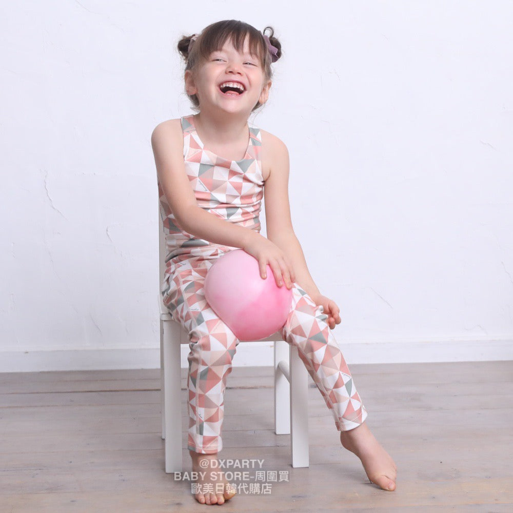 Japanese YOGA Kidswear Durable Quick-Drying Geometric Pattern Leggings 110-150cm Girls' Yoga Collection