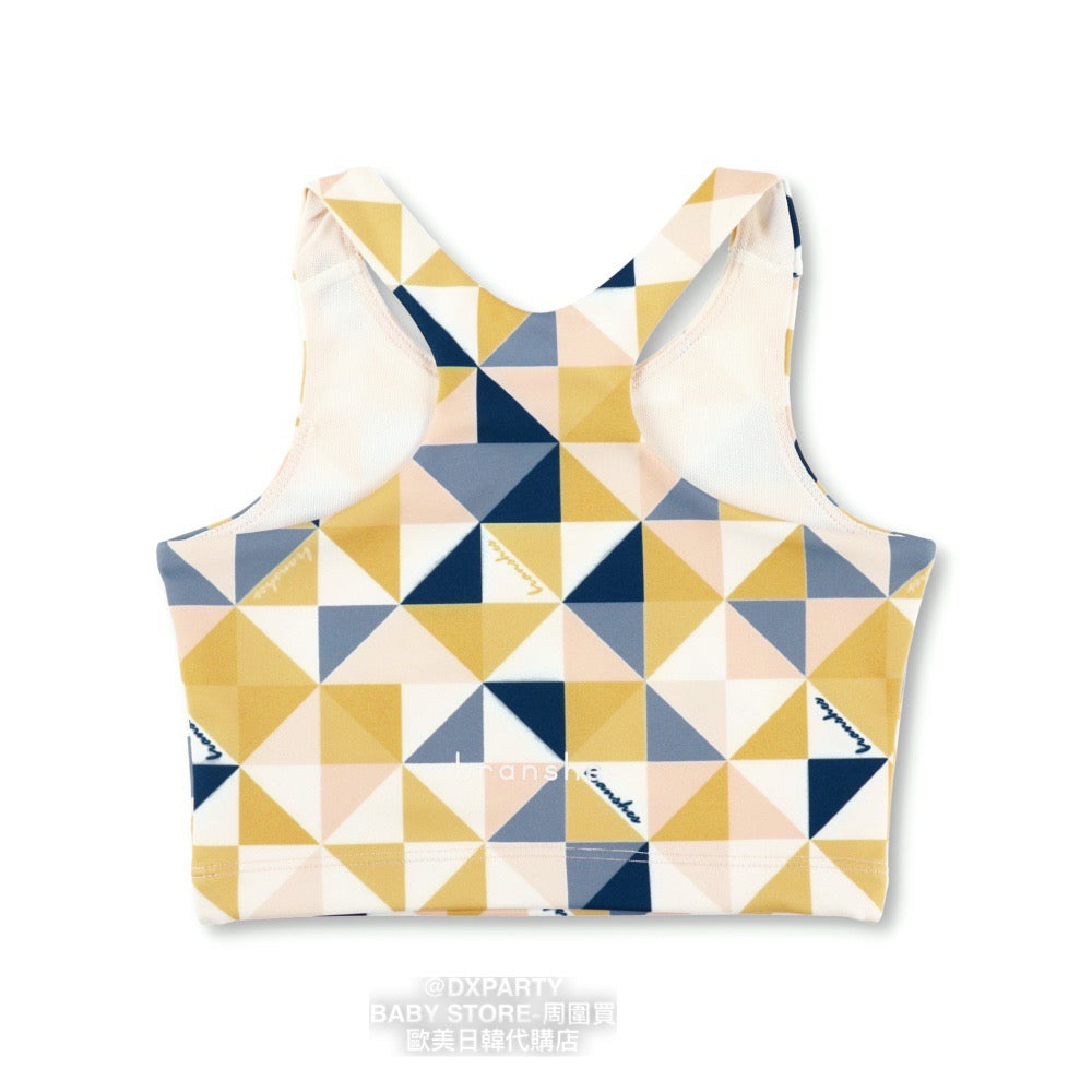 Japanese Children's Yoga Geometric Pattern Top 110-150cm Girls' Yoga Series