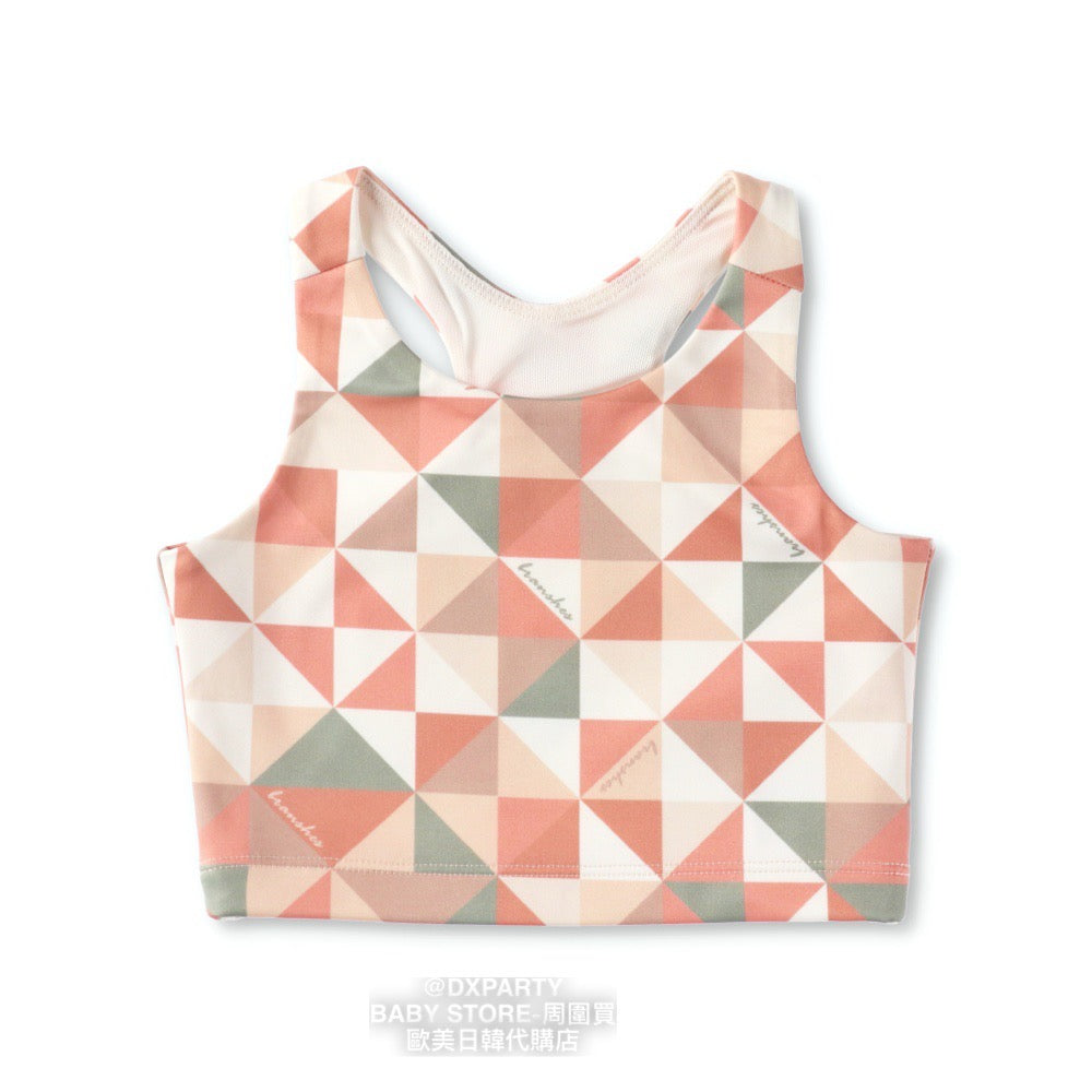 Japanese Children's Yoga Geometric Pattern Top 110-150cm Girls' Yoga Series