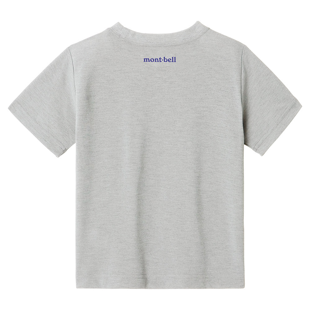 Mont-Bell UV-Proof/Quick-Dry/Odor-Suppressing Short-Sleeve T-Shirt (100-160cm) for Boys and Girls Summer