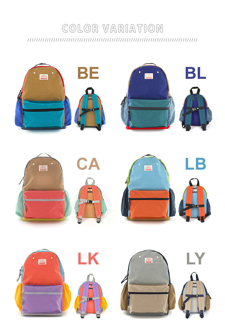 OCEAN & GROUND 17L Stain-Resistant and Water-Resistant Candy Colorblock Backpack (Direct from Japan)