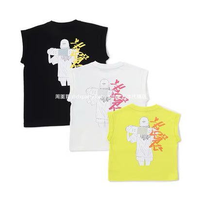 Japanese children's clothing X-girl Stages skateboard girl print top 90-140cm girls summer TOPS 